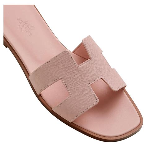 hermes oran rose pale|HERMES Epsom Oran Sandals 40.5 Rose Pale .